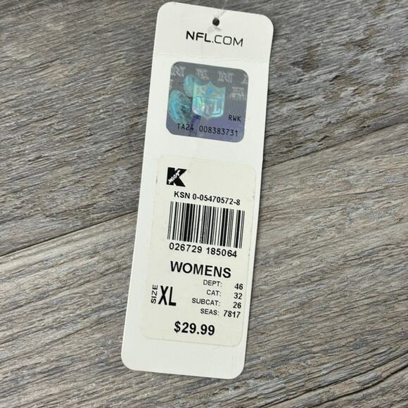 NWT Team Apparel NFL Cleveland Browns Black Womens XL Glittered Spellout T-shirt - Picture 5 of 12